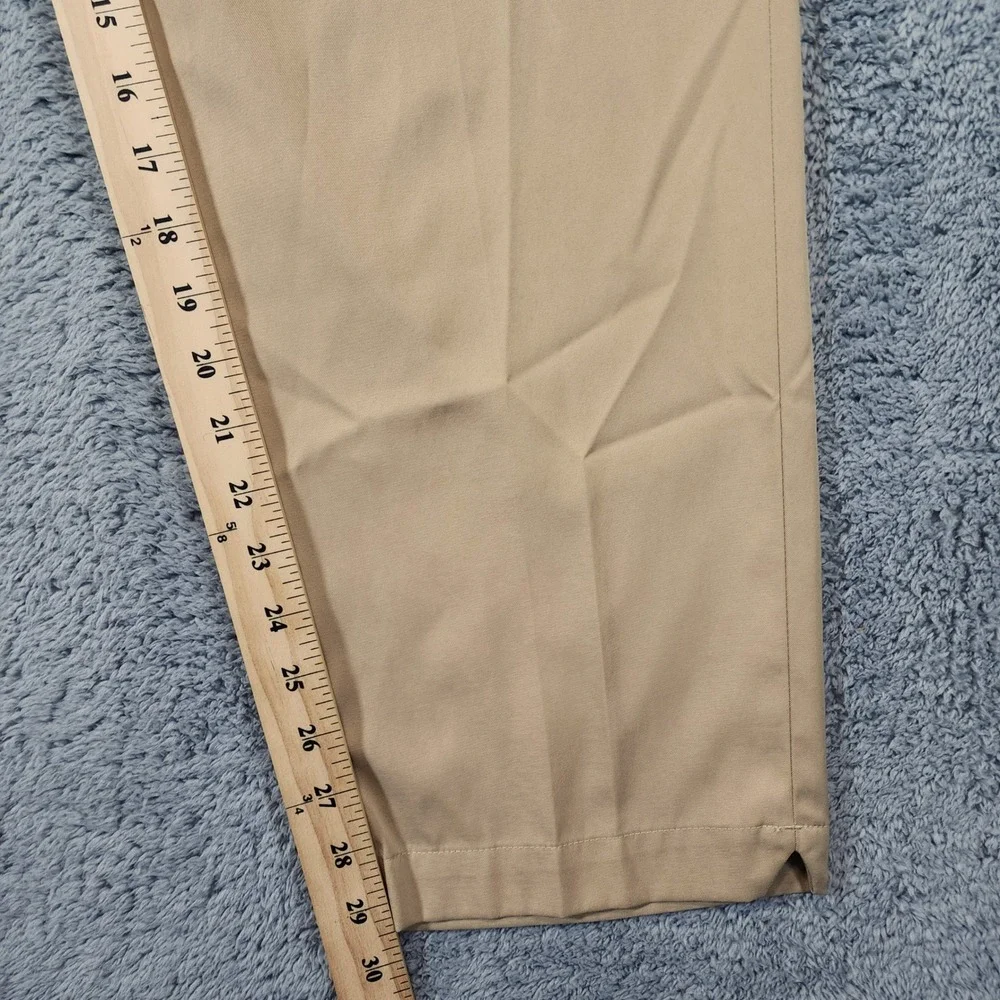 Brooks Brothers Performance Pants Men 38x30 Khaki Polyester Straight Fit Stretch